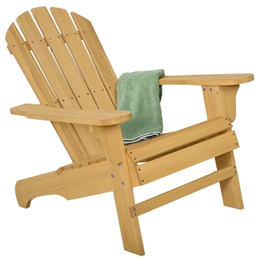 Outdoor Natural Fir Wood Adirondack Chair 